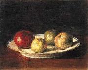Henri Fantin-Latour A plate of apples painting
